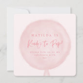 Klaar om te knallen waterverfballon baby shower ui (Voorkant)