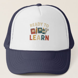 Klaar om te leren | grappig terug naar school trucker pet