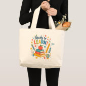 Klaar om te Leren Grote Tote Bag (Voorkant (product))