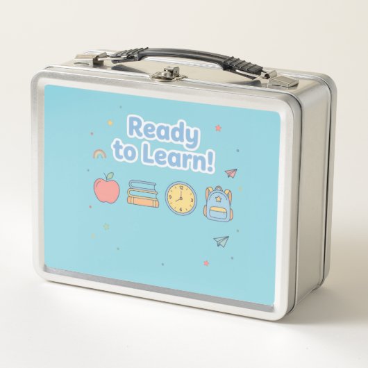 Klaar om te leren Kinderen Lunchbox Terug naar sch (Voorkant)