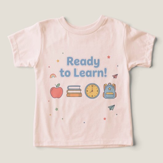 Klaar om te leren  Schattig terug naar school   (Design voorkant)