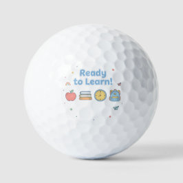 Klaar om te leren Schattig terug naar school Golfballen