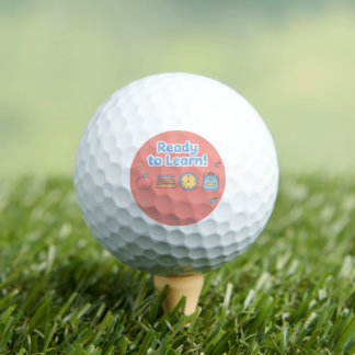 Klaar om te leren Schattig terug naar school Golfballen