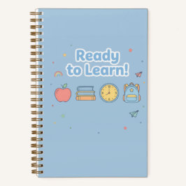 Klaar om te leren Schattig terug naar school Notitieboek
