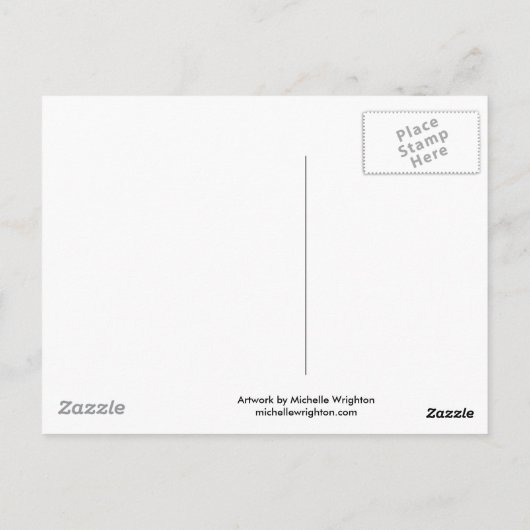 Klaar om te lopen - Race Paard Schilderij Briefkaart (Achterkant)