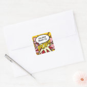 Klaar om te POP Baby Shower Cool Modern Plezier Vierkante Sticker (Envelop)