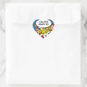 Klaar om te POP Baby Shower Modern Fun Hart Sticker (Tas)