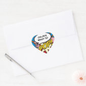 Klaar om te POP Baby Shower Modern Fun Hart Sticker (Envelop)