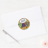 Klaar om te POP Baby Shower Strooifun Ronde Sticker (Envelop)