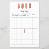 Klaar om te Poppen Baby shower Bingo Activity Game Flyer (Voorkant)