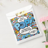 Klaar om te Poppen Baby shower Blue Comic Book Bedankzakje (Gezegeld)