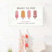 Klaar om te Poppen Baby shower Custom Welkom Popsi Spandoek (Insitu)