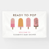 Klaar om te Poppen Baby shower Custom Welkom Popsi Spandoek (Horizontaal)