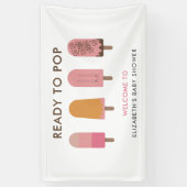 Klaar om te Poppen Baby shower Custom Welkom Popsi Spandoek (Verticaal)