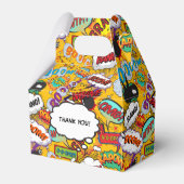 Klaar om te Poppen Baby shower Fun Comic Book Bedankdoosjes (Achterkant)