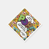 Klaar om te Poppen Baby shower Fun Comic Book Servet (Hoek)