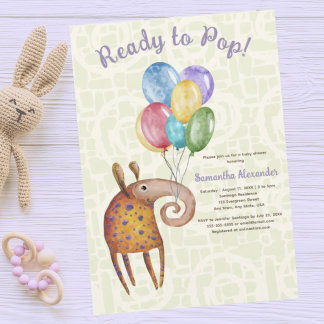 Klaar om te Poppen baby shower Invitation Kaart