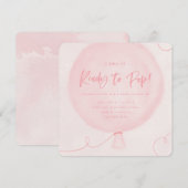 Klaar om te poppen! baby shower inviteren kaart (Voorkant / Achterkant)