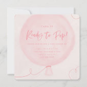 Klaar om te poppen! baby shower inviteren kaart (Voorkant)