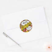 Klaar om te POPPEN Baby shower Leuk Modern Ronde Sticker (Envelop)