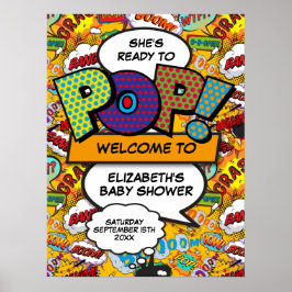 Klaar om te Poppen Baby shower Leuk Welkomstbord Poster