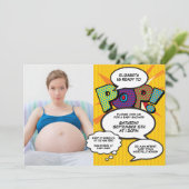 Klaar om te Poppen Baby shower Modern Fun Foto Kaart (Staand voorkant)