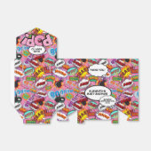 Klaar om te Poppen Baby shower Pink Comic Book Bedankdoosjes (Uitgevouwen)