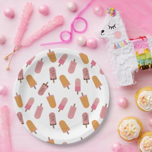 Klaar om te Poppen Baby shower Popsicles Schattige Papieren Bordje (Feest)