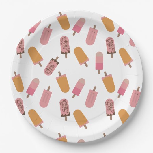 Klaar om te Poppen Baby shower Popsicles Schattige Papieren Bordje (Voorkant)