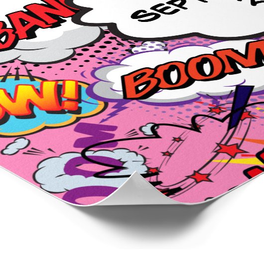 Klaar om te Poppen Baby shower Roze Welkomstbord Poster (Hoek)