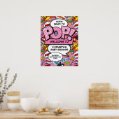 Klaar om te Poppen Baby shower Roze Welkomstbord Poster (Keuken)