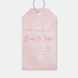 Klaar om te poppen! baby shower uitnodigen dank u  cadeaulabel