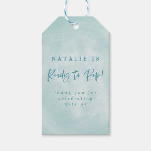 Klaar om te poppen! baby shower uitnodigen dank u  cadeaulabel