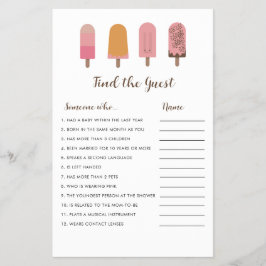 Klaar om te Poppen Baby shower Vind het Gastenspel Flyer