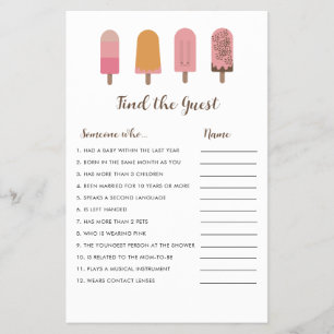Klaar om te Poppen Baby shower Vind het Gastenspel Flyer