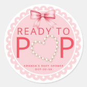 Klaar om te Poppen Baby shower voor Sticker (Voorkant)