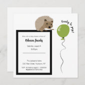 "Klaar om te poppen" egel Baby shower Uitnodiging (Voorkant / Achterkant)