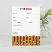 Klaar om te poppen film baby shower game voorspell kaart (Staand voorkant)