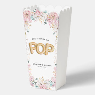 "Klaar om te Poppen" Floral Baby shower Ballonnen Bedankdoosjes