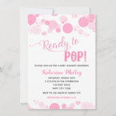Klaar om te Poppen! Girl Baby shower Invitation Kaart (Voorkant)