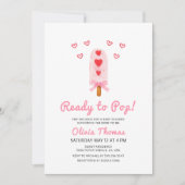 Klaar om te Poppen Heart Bow Ice Cream Baby shower Kaart (Voorkant)