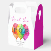 Klaar om te Poppen Ice Cream Gradient Pink Baby sh Bedankdoosjes (Geopend)