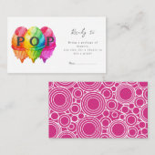 Klaar om te Poppen Ice Cream Gradient Pink Baby sh Informatiekaartje (Voorkant / Achterkant)