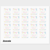 Klaar om te POPPEN! Kleding Baby shower Party Vierkante Sticker (Vel)