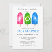 Klaar om te Poppen kleurrijke Popsicle Blue Baby s Kaart (Voorkant)