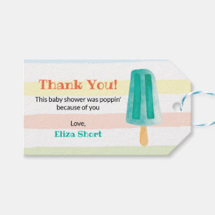 Klaar om te Poppen Popsicle Baby shower Party Favo Cadeaulabel