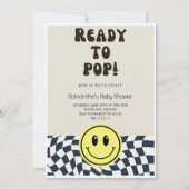 Klaar om te Poppen Retro Foto Oh Baby shower Uitno Kaart (Voorkant)