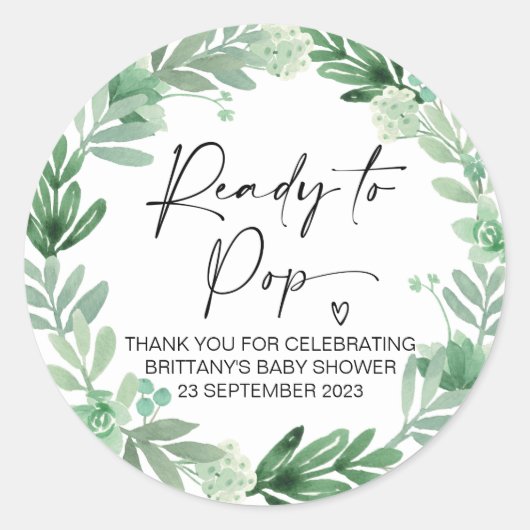 Klaar om te Poppen Schattige Baby shower gunst Ronde Sticker (Voorkant)