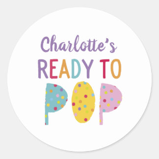 Klaar om te Poppen Sickers Ronde Sticker