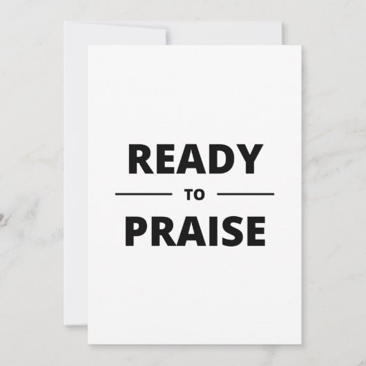 KLAAR OM TE PRAISEN KAART (Voorkant)